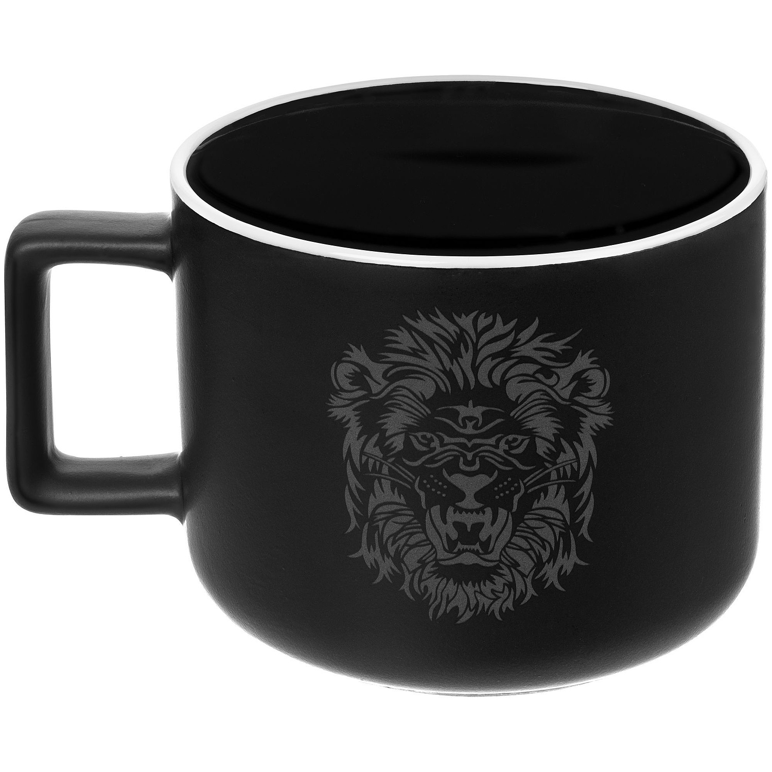 Чашка Fusion, черная с логотипом