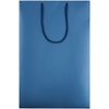 Пакет бумажный «Блеск», средний, синий с логотипом
