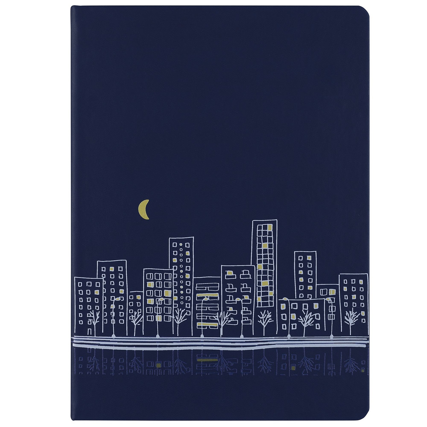 Ежедневник New Factor Metal, темно-синий с логотипом