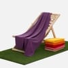 Флисовый плед Warm&Peace XL, фиолетовый с логотипом