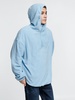 Анорак флисовый унисекс Fliska, голубой с логотипом