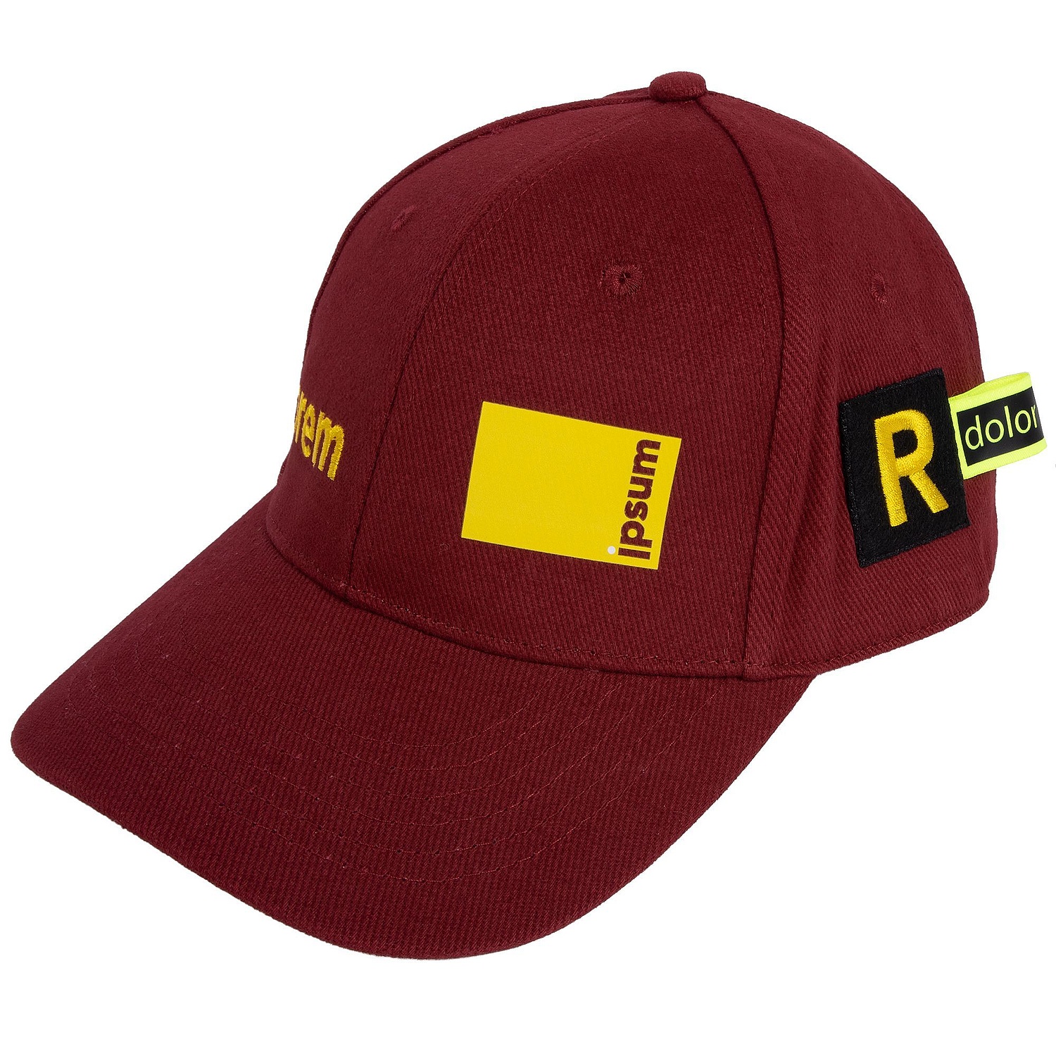 Бейсболка Hillside, бордовая с логотипом