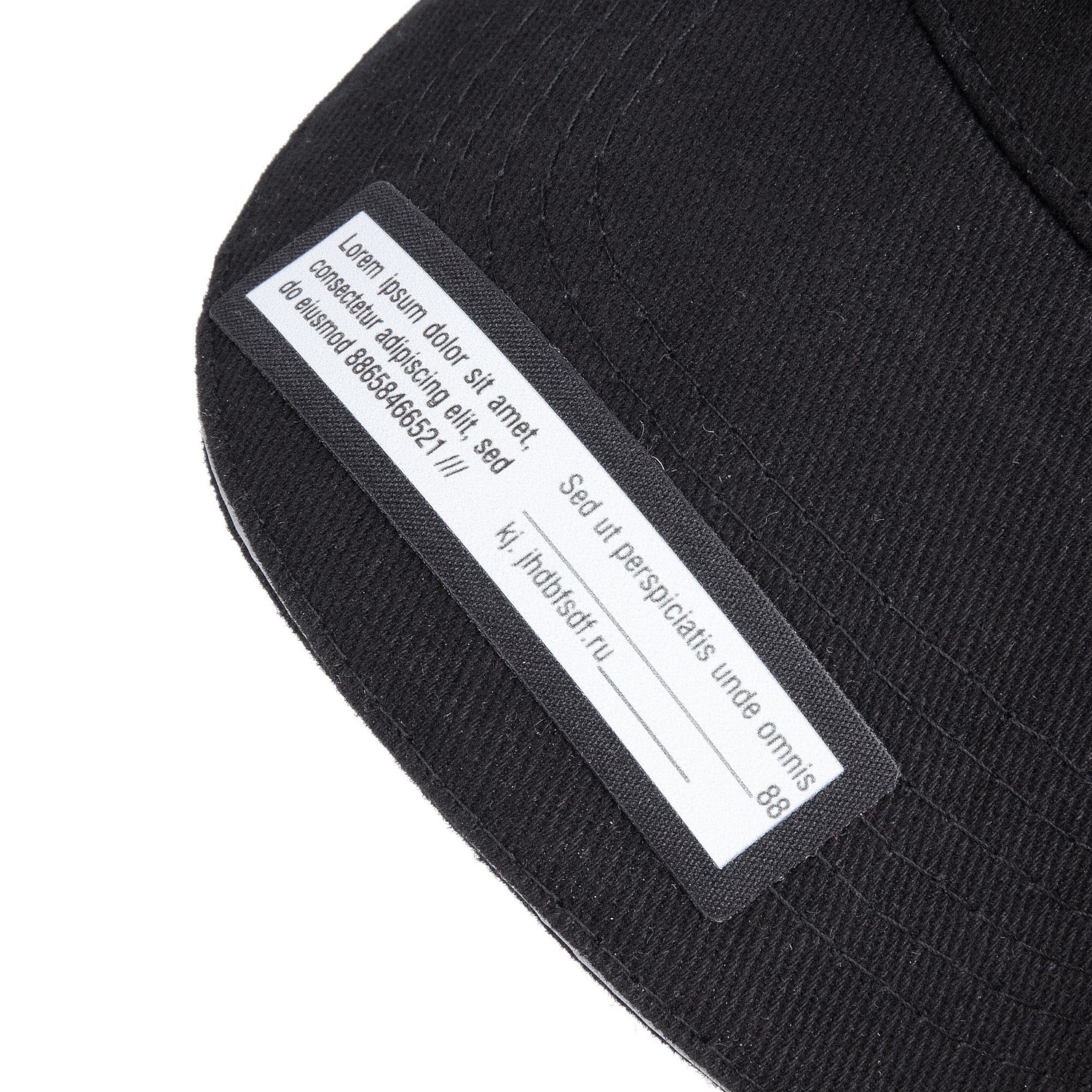 Наклейка тканевая Lunga, S, черная с логотипом