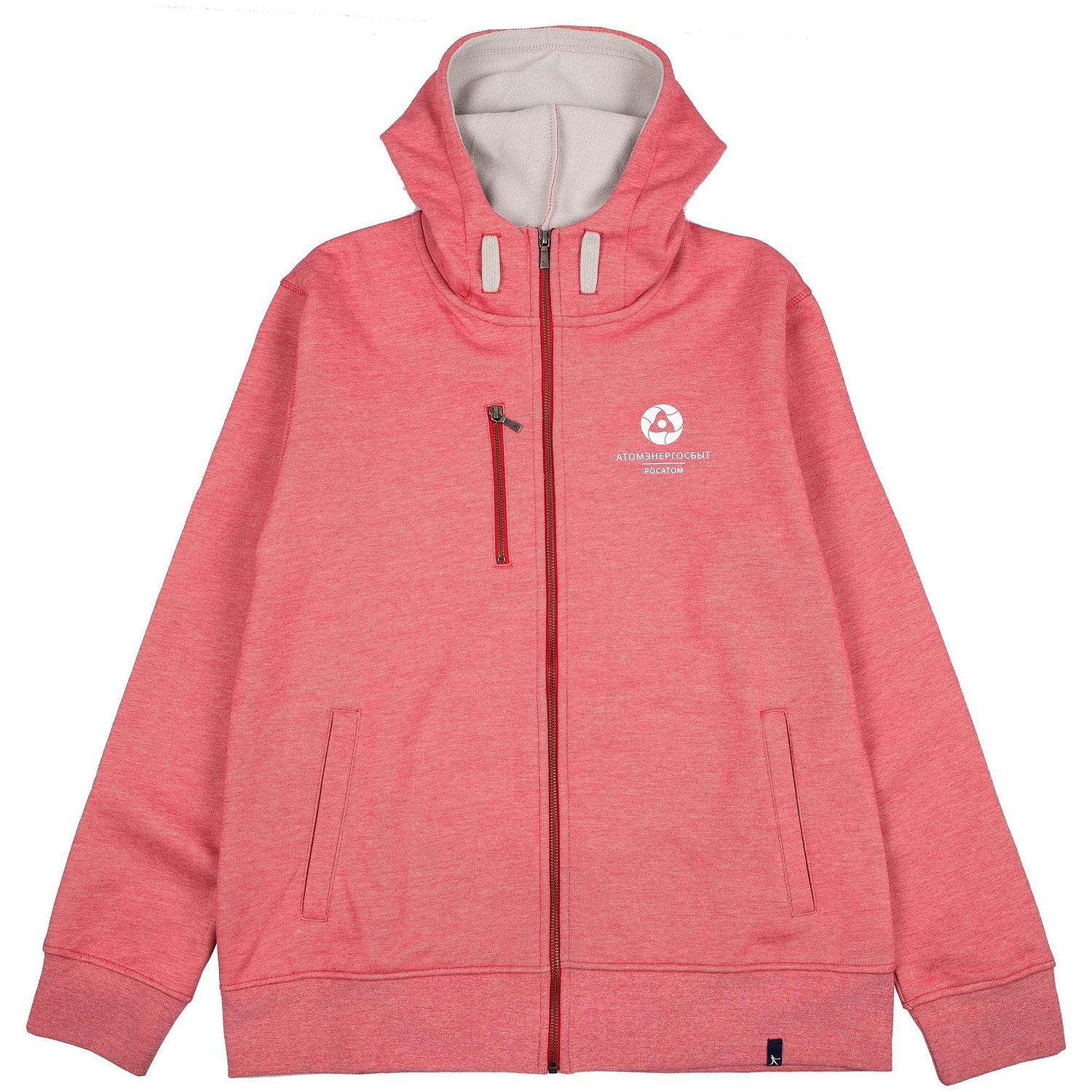 Толстовка мужская Parkwick красный меланж с логотипом