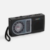 Bluetooth-колонка с радио Comradio, черная с логотипом