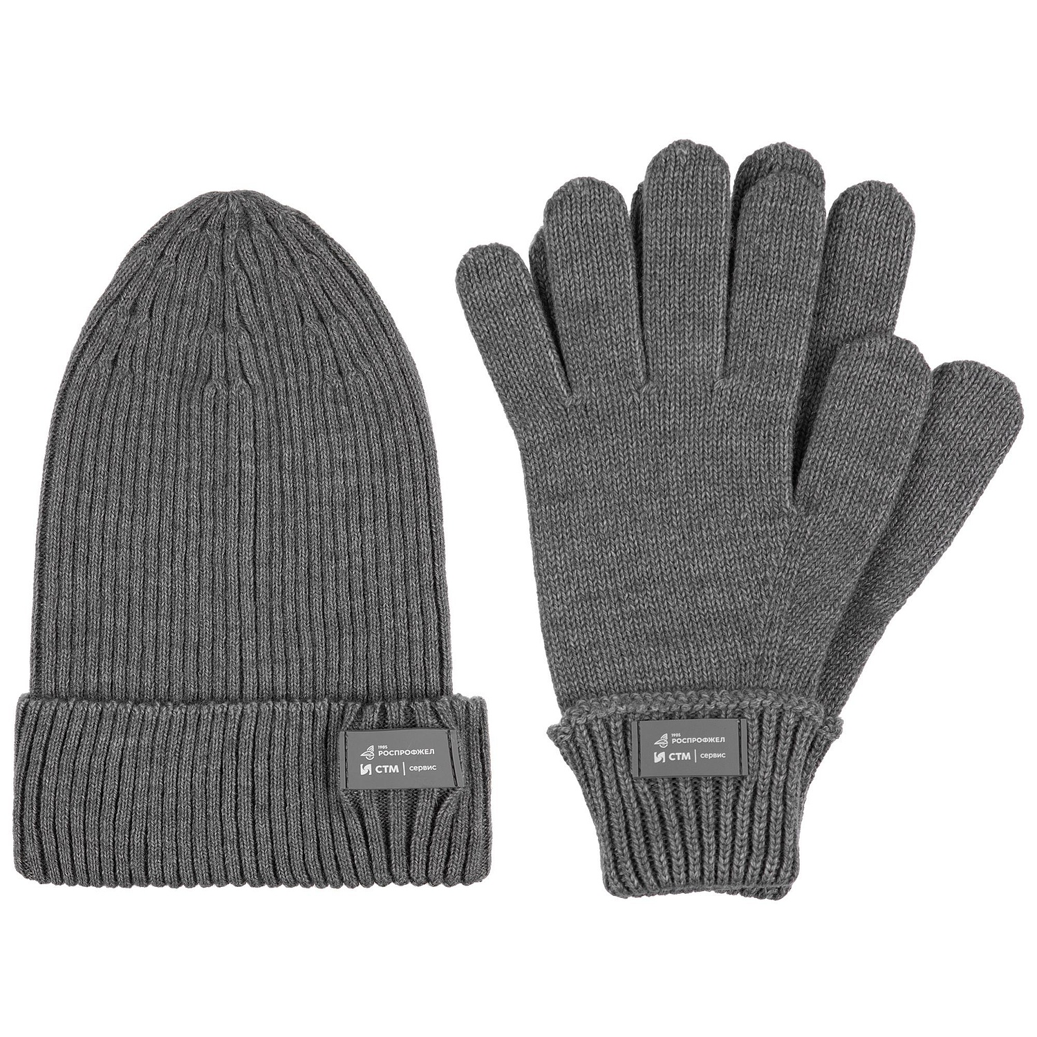 Лейбл из ПВХ Dzeta, XS, серый с логотипом