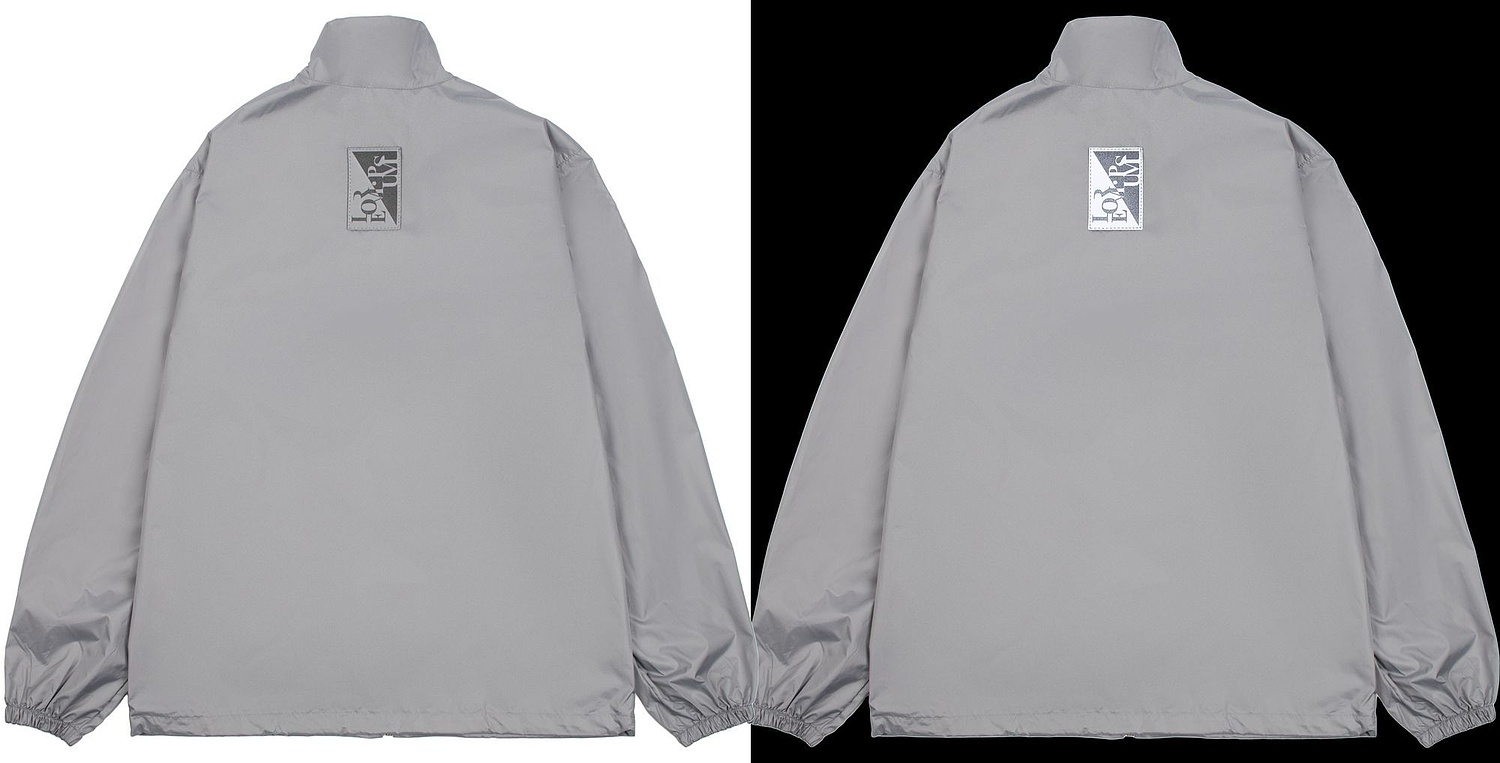 Лейбл светоотражающий Tao, XL, серый с логотипом