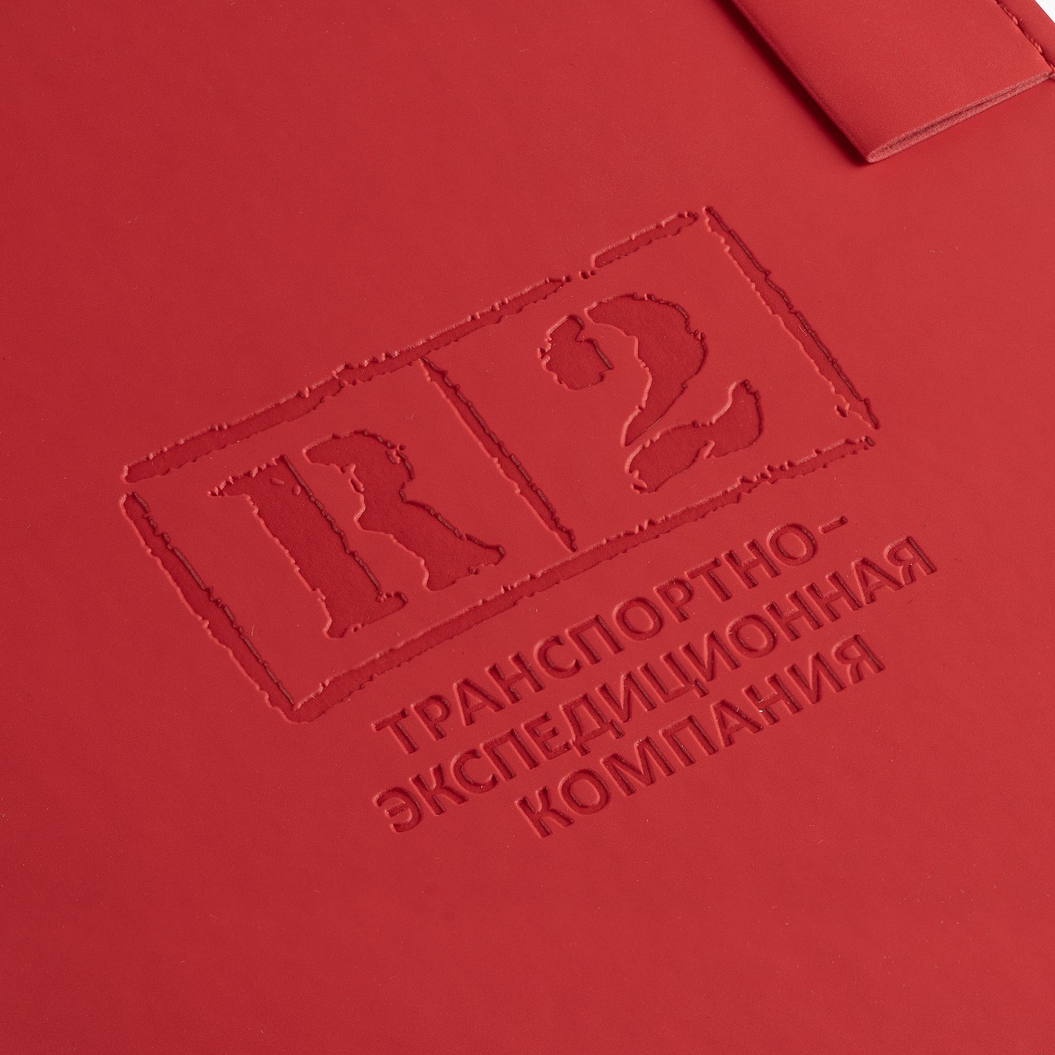 Ежедневник Tact, недатированный, красный с логотипом