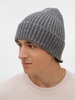 Шапка Laconi, темно-серый меланж с логотипом