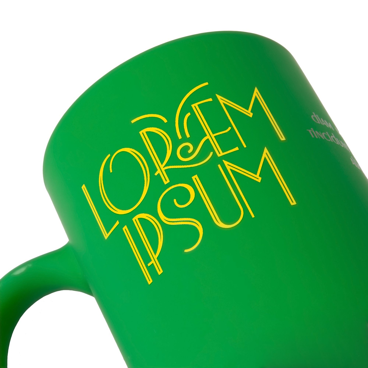 Кружка Promo Soft с покрытием софт-тач, зеленая с логотипом