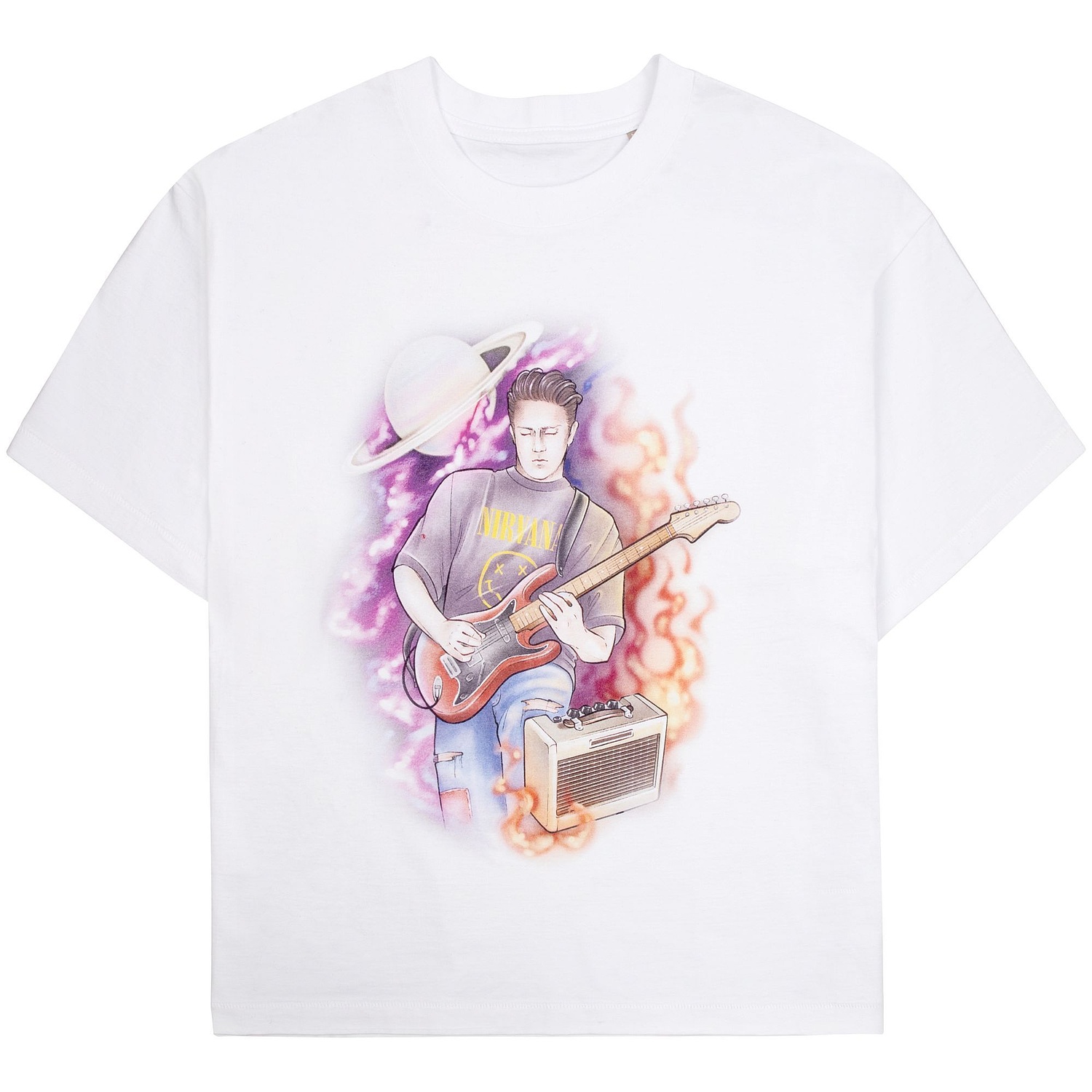 Футболка оверсайз унисекс Legacy, белая с логотипом