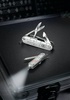 Офицерский нож Huntsman 91, прозрачный серебристый с логотипом