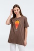 Футболка "Осенило", шоколадно-коричневая с логотипом