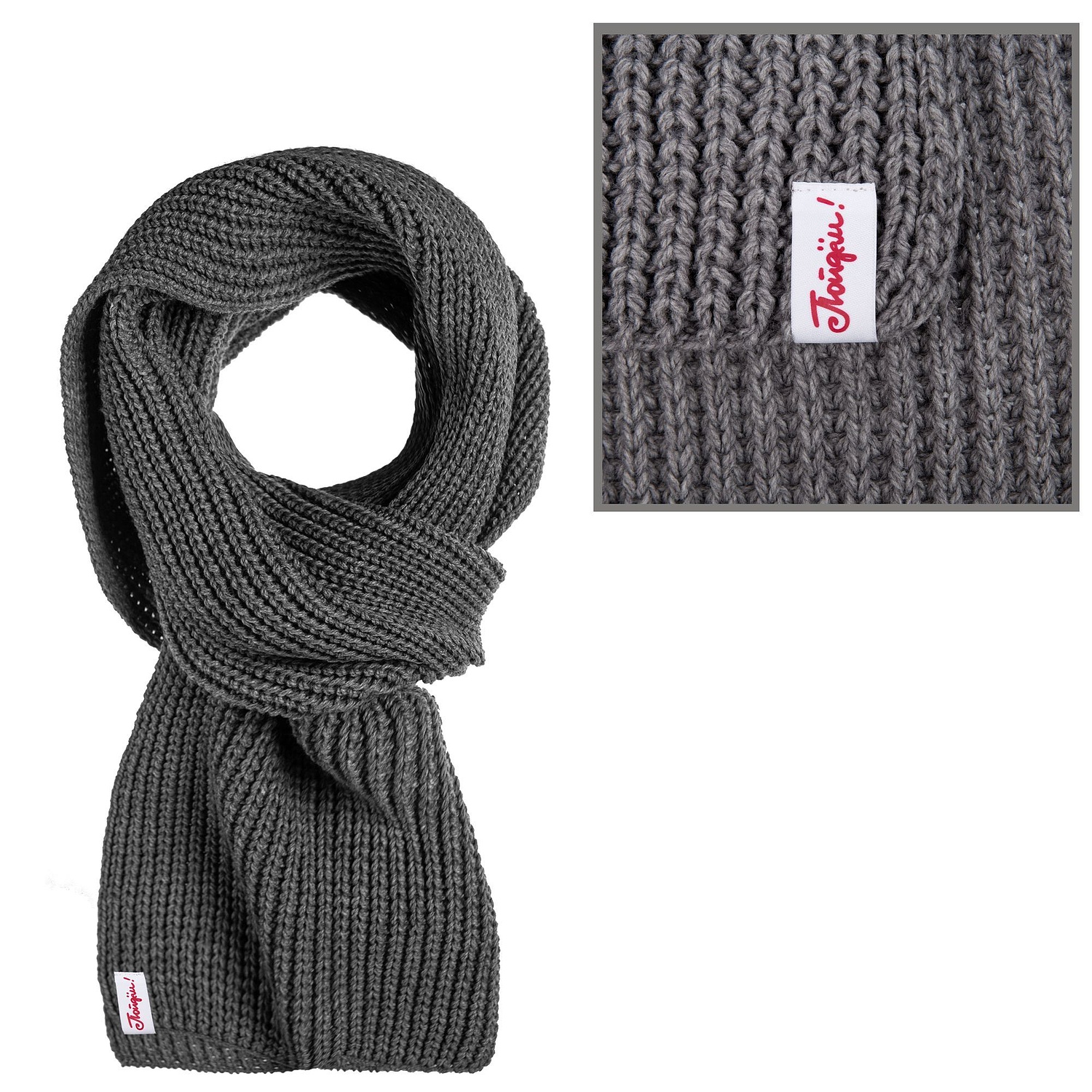 Шарф Nordkyn, серый с логотипом