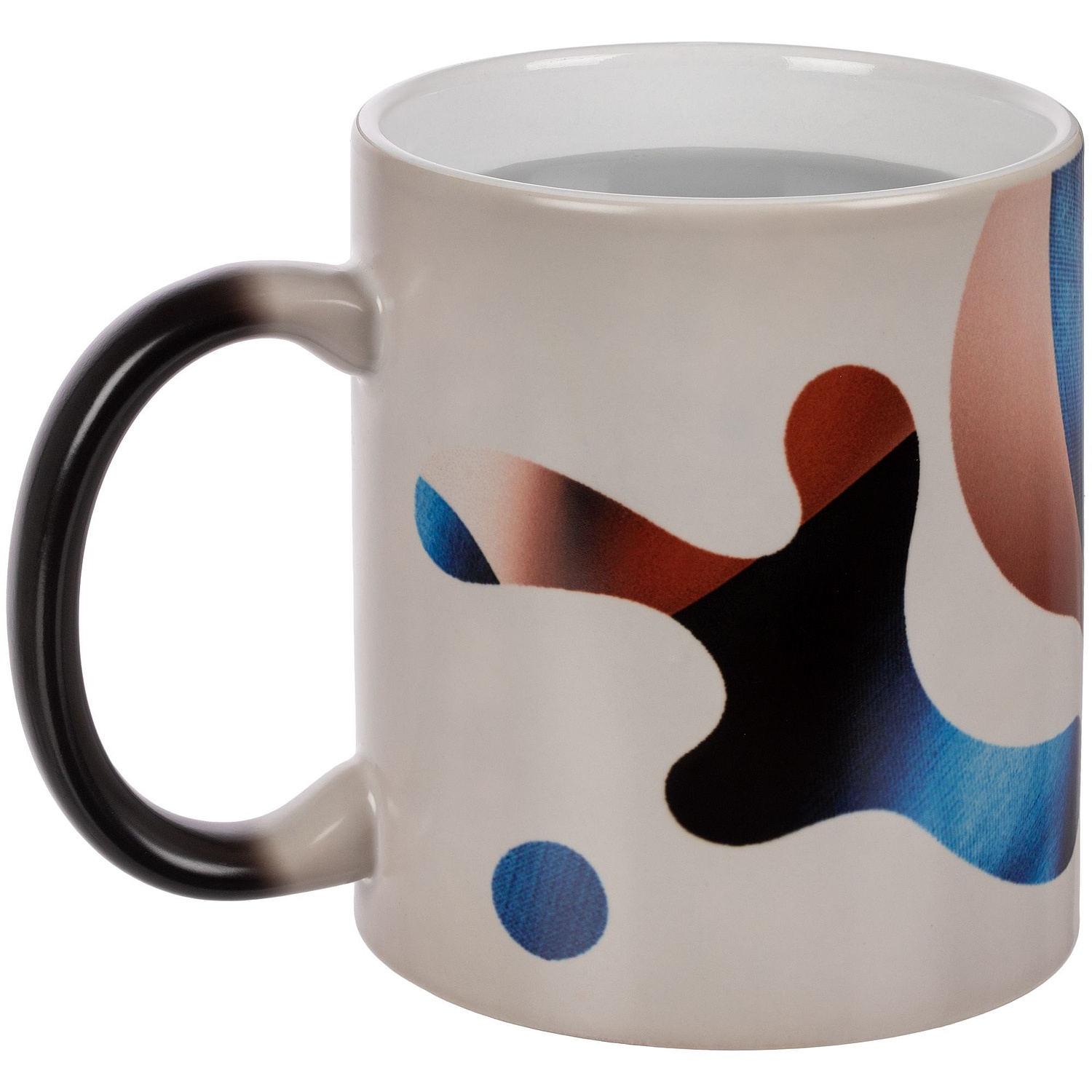 Кружка «Хамелеон», глянцевая, черная с логотипом