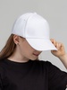 Бейсболка детская Standard Kids, белая с логотипом