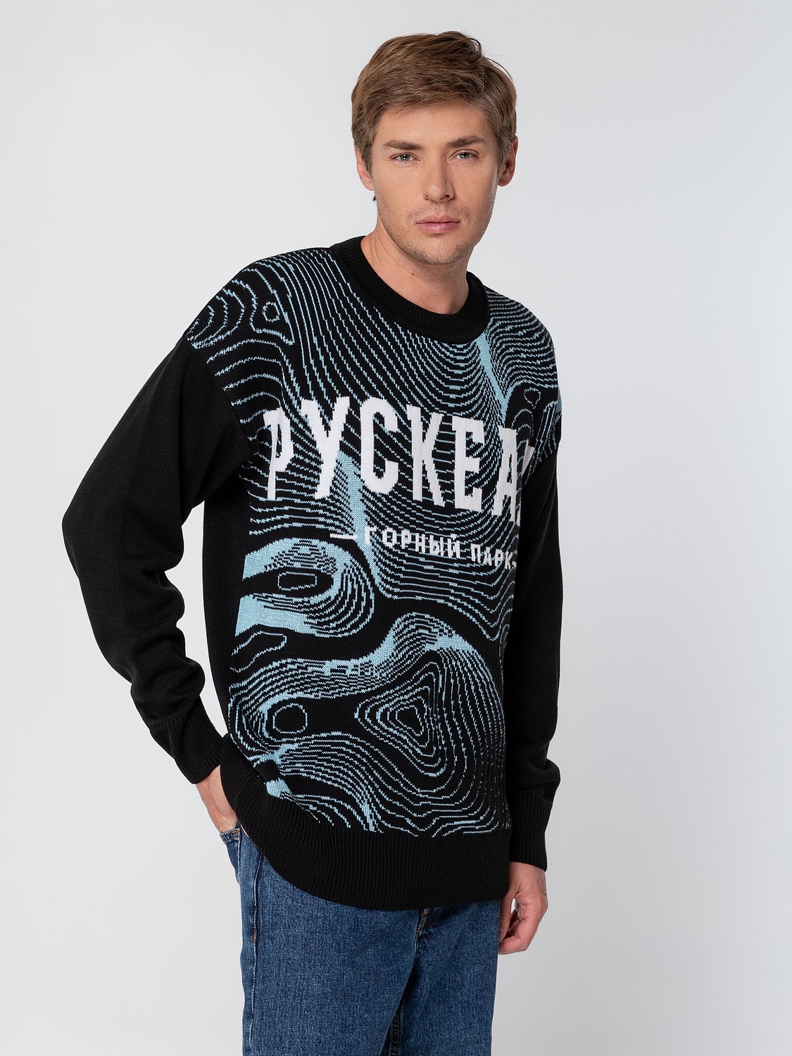 Свитер оверсайз на заказ Tricksy Net, акрил с логотипом