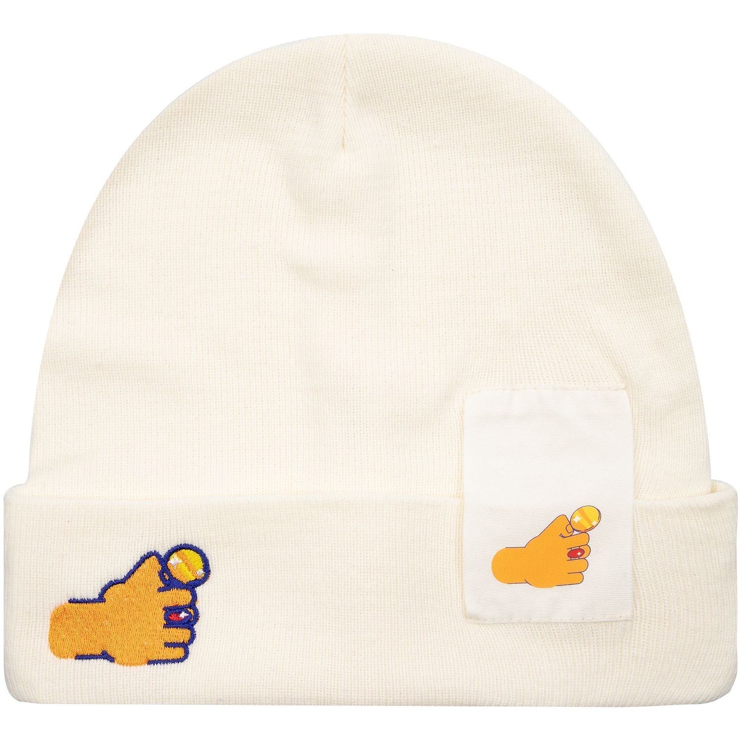 Шапка Real Talk, молочно-белая с логотипом