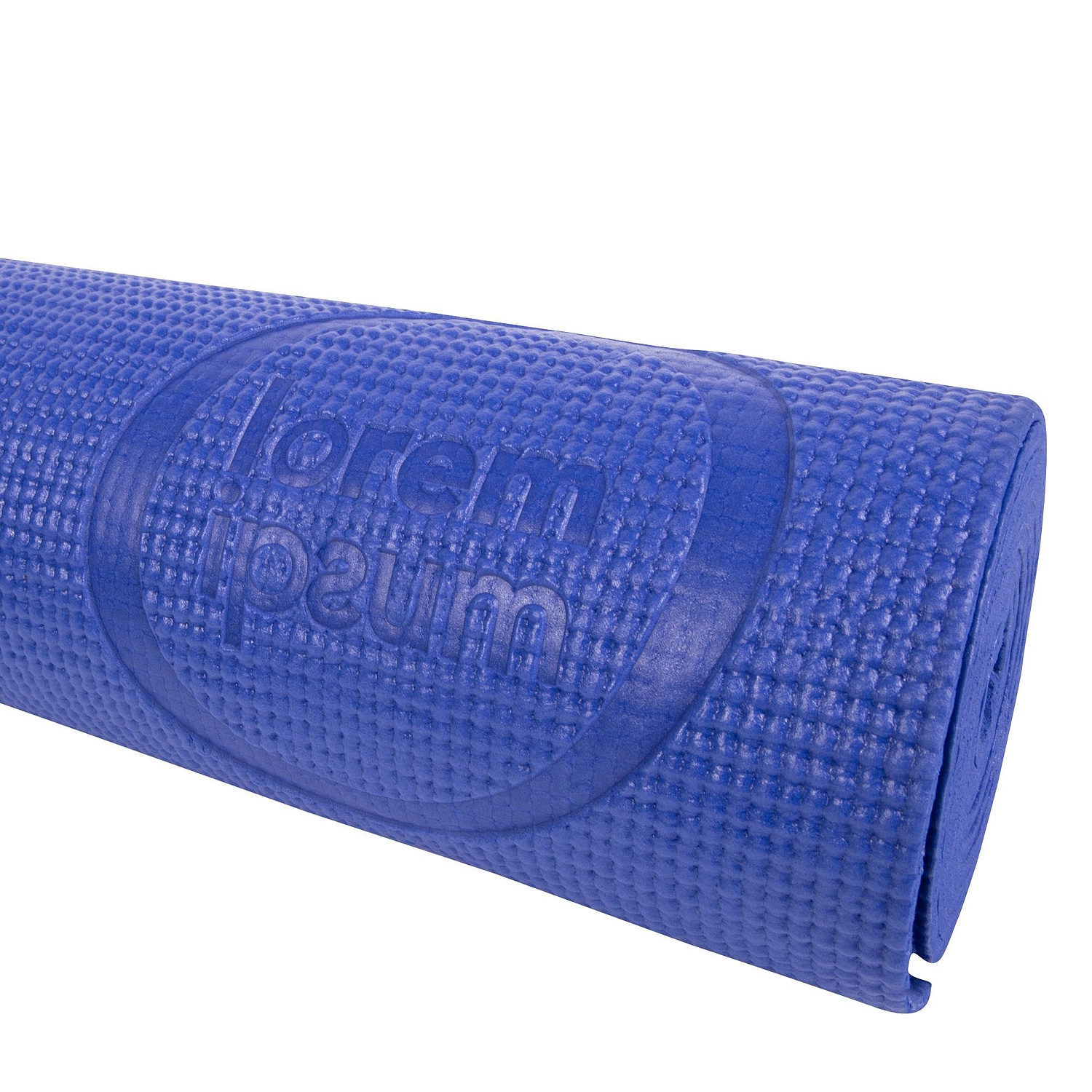 Коврик для фитнеса Flatland, синий с логотипом