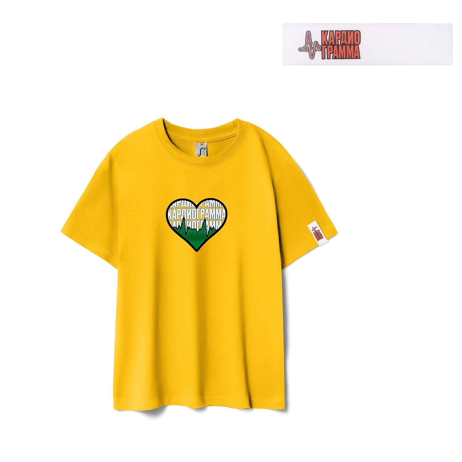 Футболка детская Regent Kids 150, желтая с логотипом