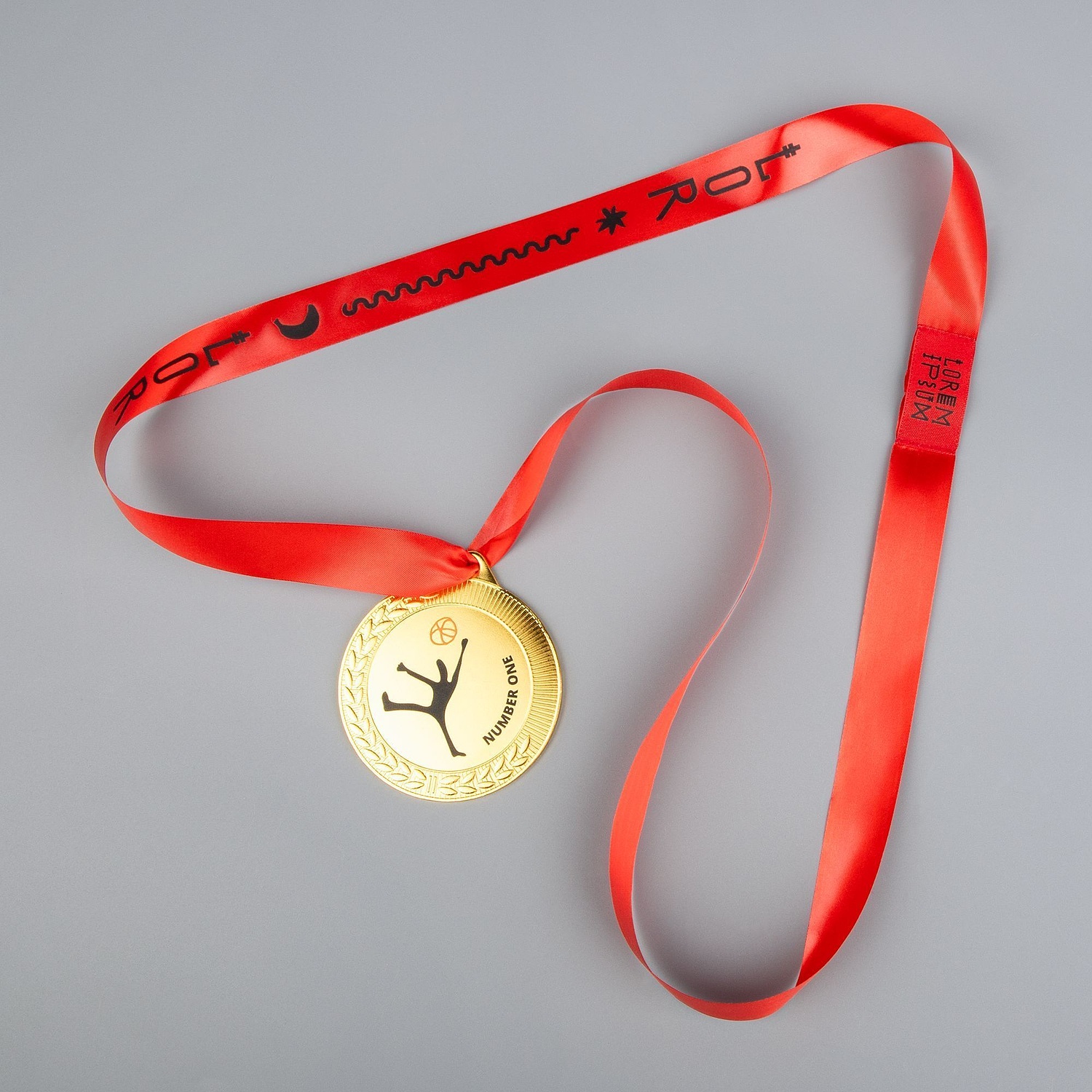 Лента сатиновая Satin 20 L, красная, 110 см с логотипом