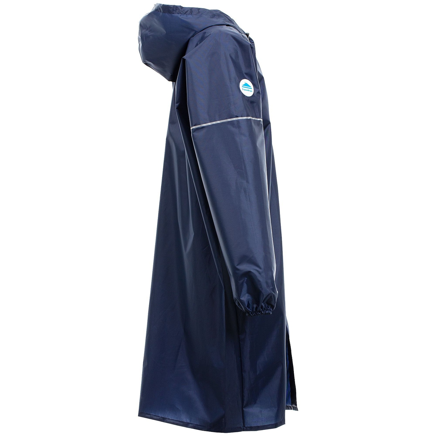 Лейбл из ПВХ Dzeta Round, L, белый с логотипом