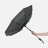Зонт складной Monsoon, черный с логотипом