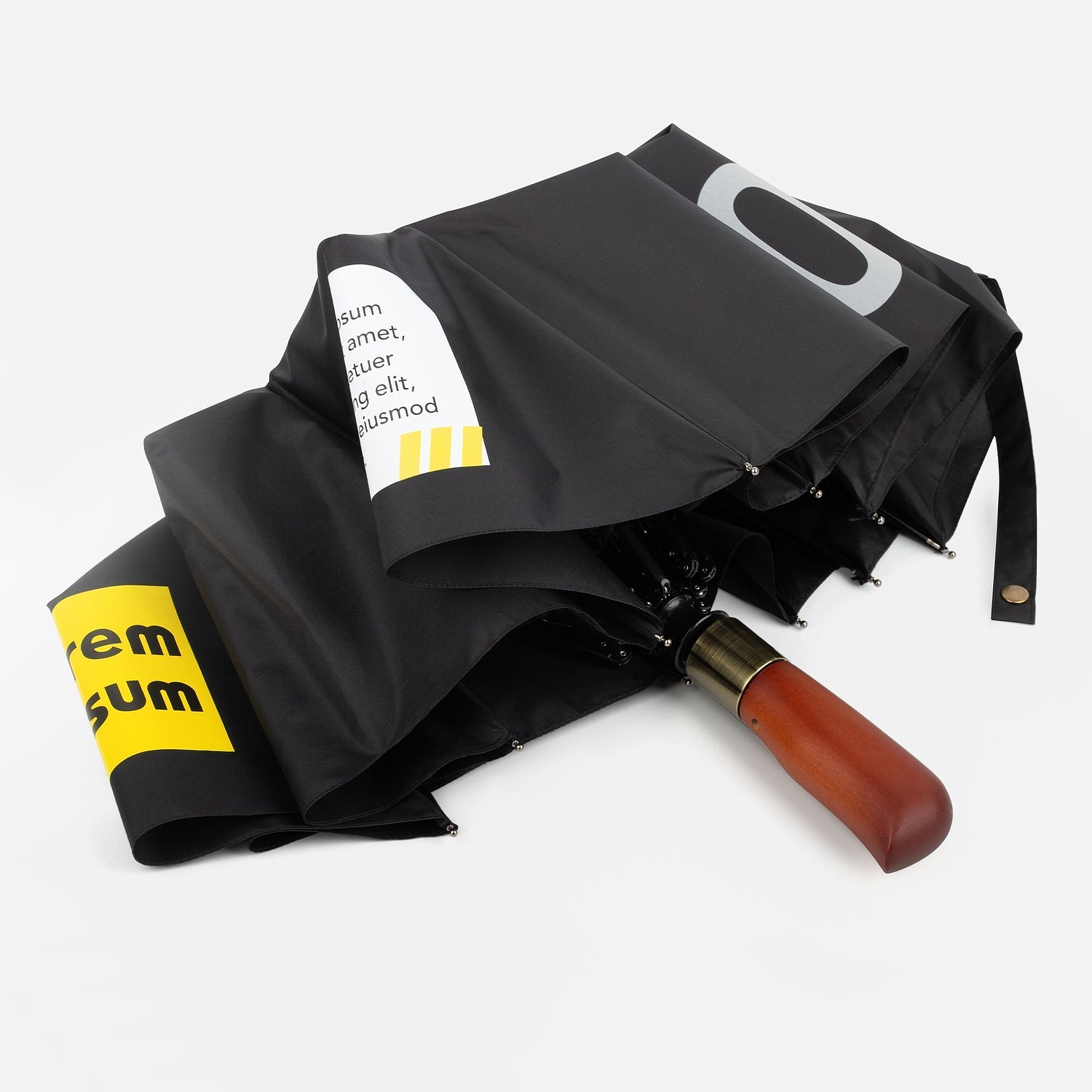 Зонт складной Cloudburst в подарочной упаковке, черный