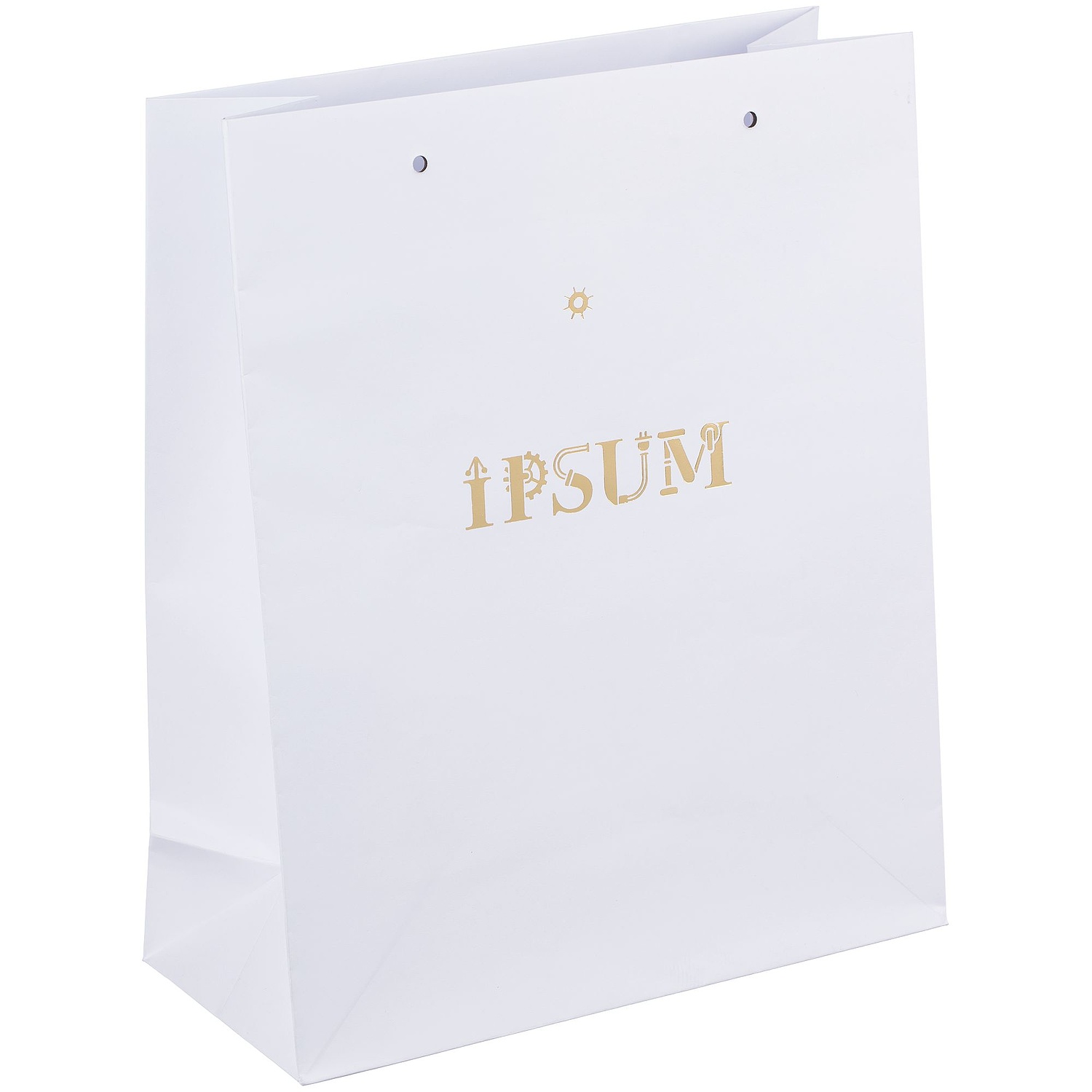 Пакет бумажный Ample M, белый с логотипом