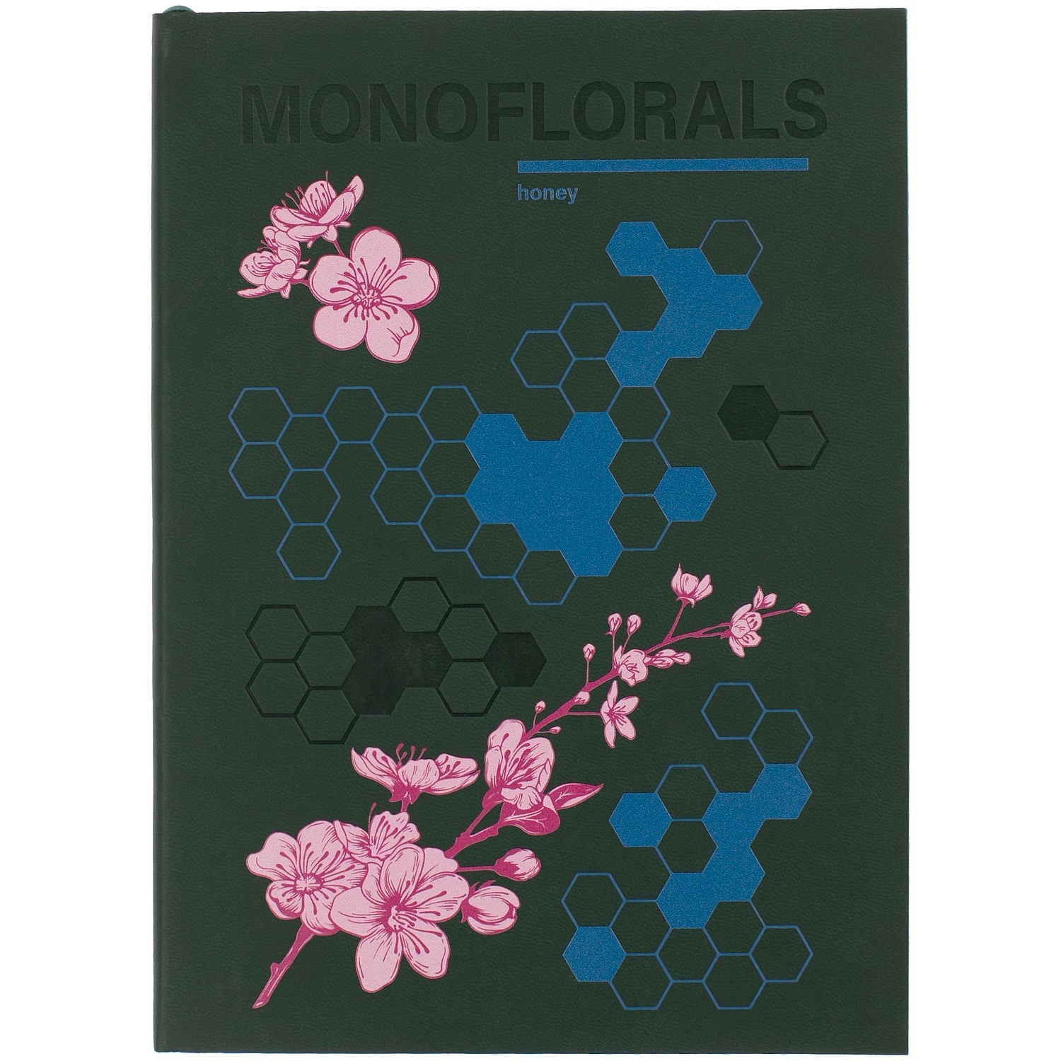 Ежедневник Flat, недатированный, зеленый с логотипом