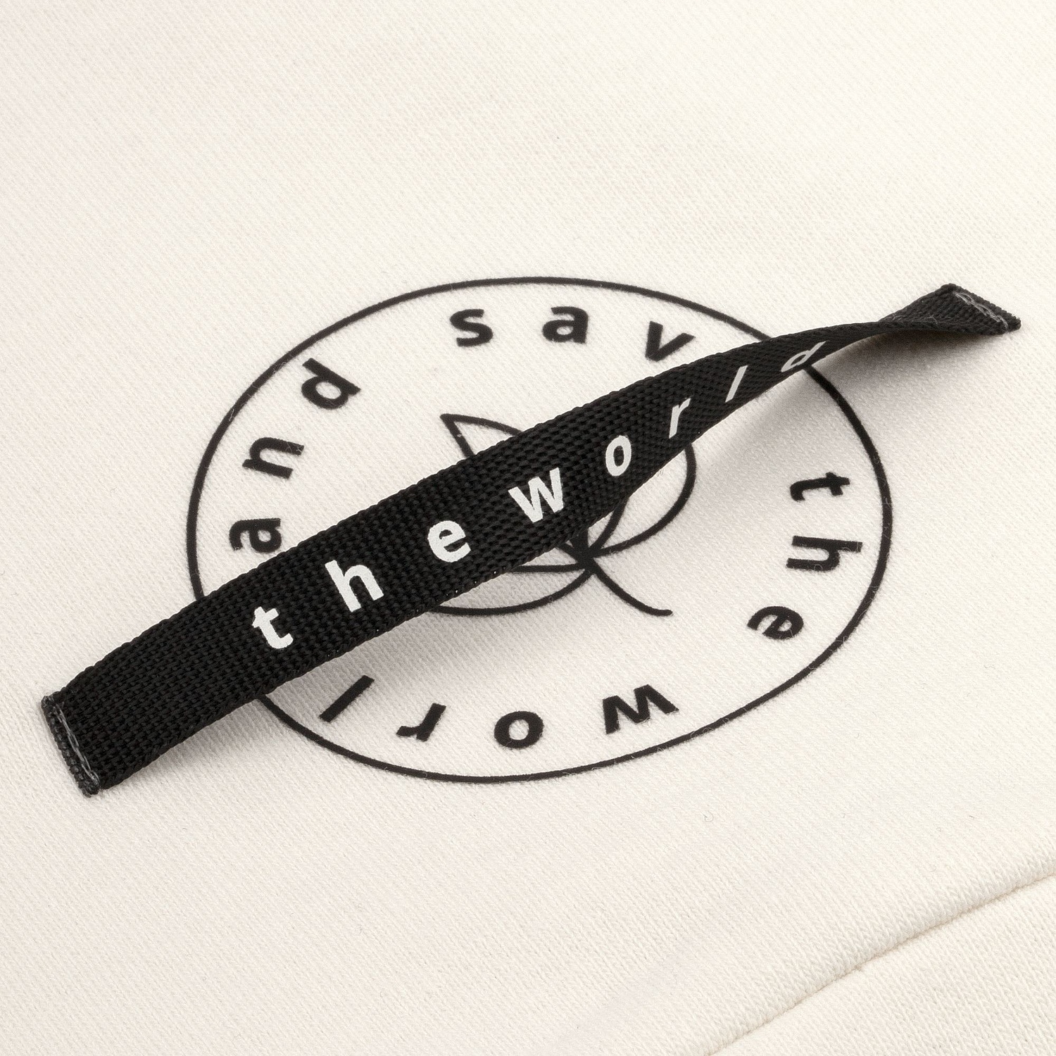 Свитшот унисекс S2, молочно-белый с логотипом