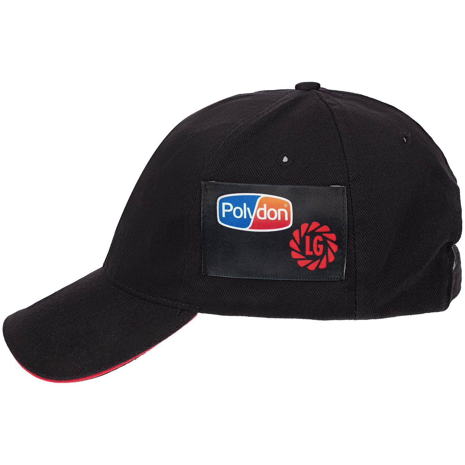 Бейсболка Buffalo, черная с красным