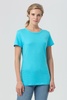 Футболка женская Miss 150, бирюзовая с логотипом