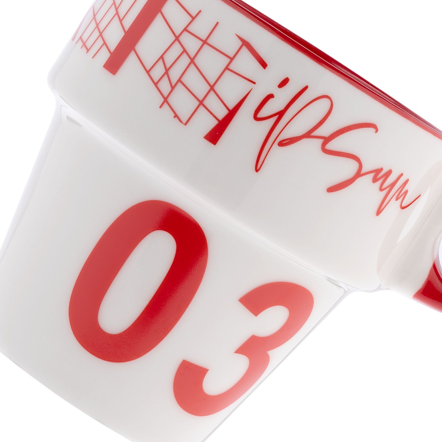 Кружка Inset, красная с логотипом