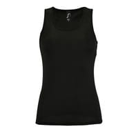 Майка женская Sporty TT Women, черная с логотипом