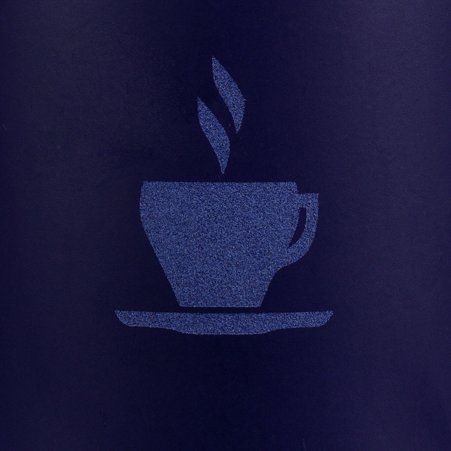 Кружка с пробковой подставкой Corky, синяя с логотипом