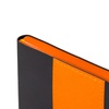 Ежедневник Bookmark, недатированный, черный с оранжевым с логотипом