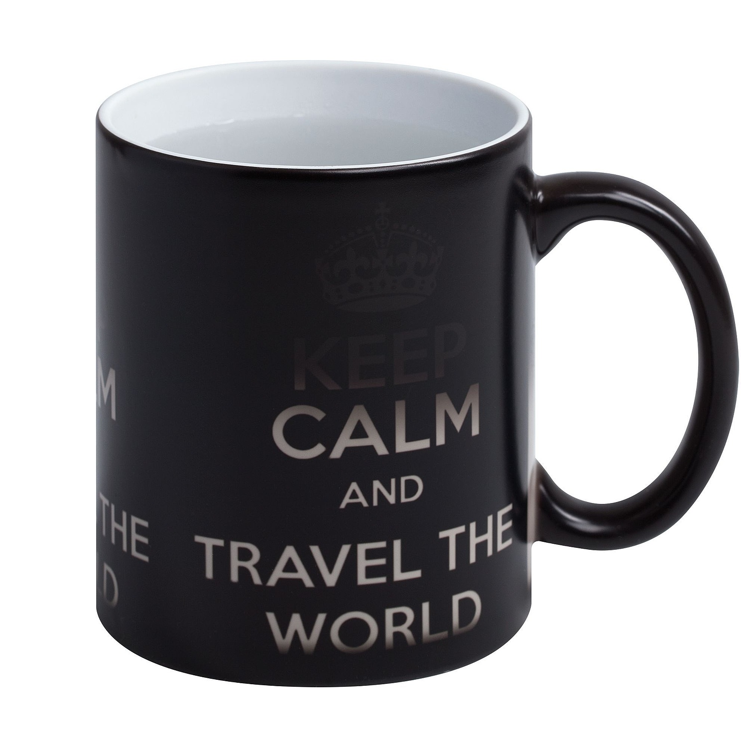 Кружка «Хамелеон», глянцевая, черная с логотипом