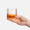 Стакан небьющийся Sate Crystal, вращающийся, прозрачный золотистый с логотипом