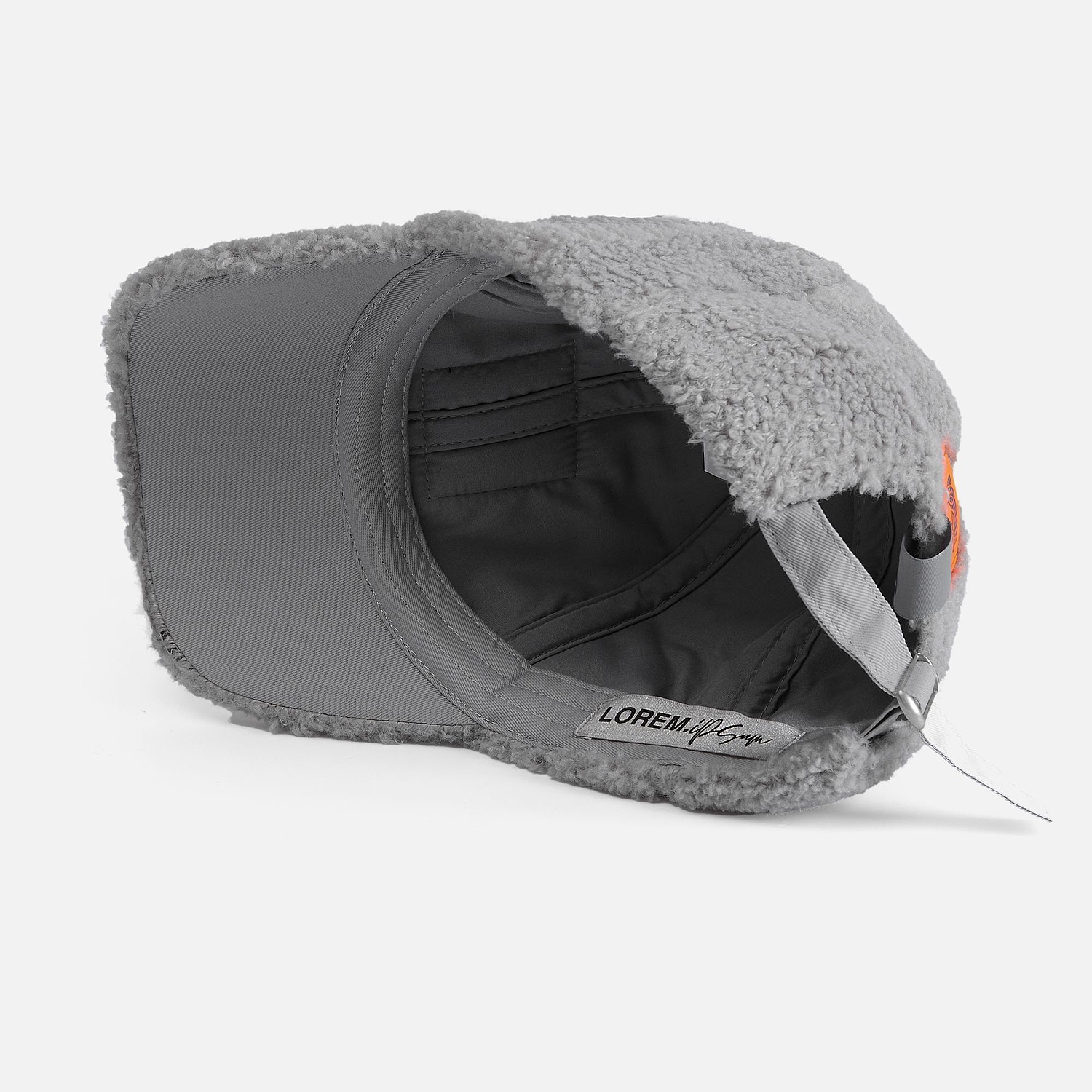 Бейсболка Oblako, утепленная, молочно-белая