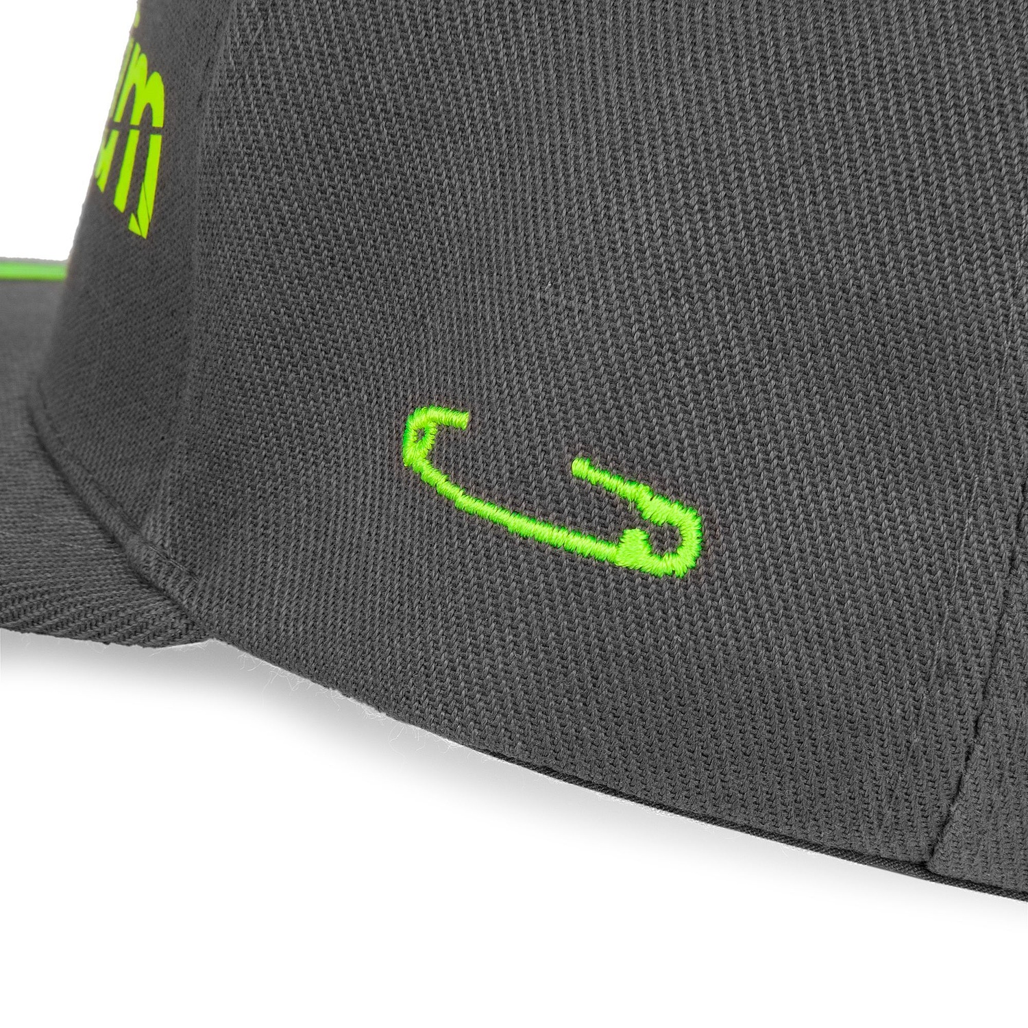 Бейсболка Snapback с прямым козырьком, серая с логотипом