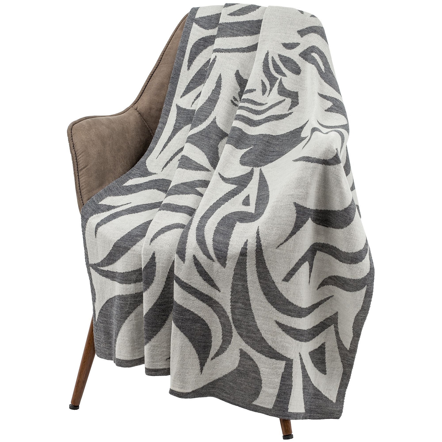 Плед на заказ Tricksy Net Light, S, полушерсть с логотипом