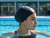 Шапочка для плавания Aquasana, черная с логотипом