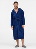 Халат флисовый Magic Mantle, темно-синий с логотипом
