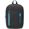 Складной рюкзак Compact Neon, черный с голубым с логотипом