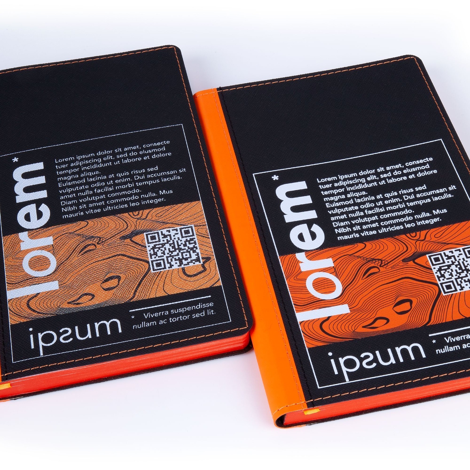 Ежедневник Nice Twice, недатированный, черный с красным с логотипом