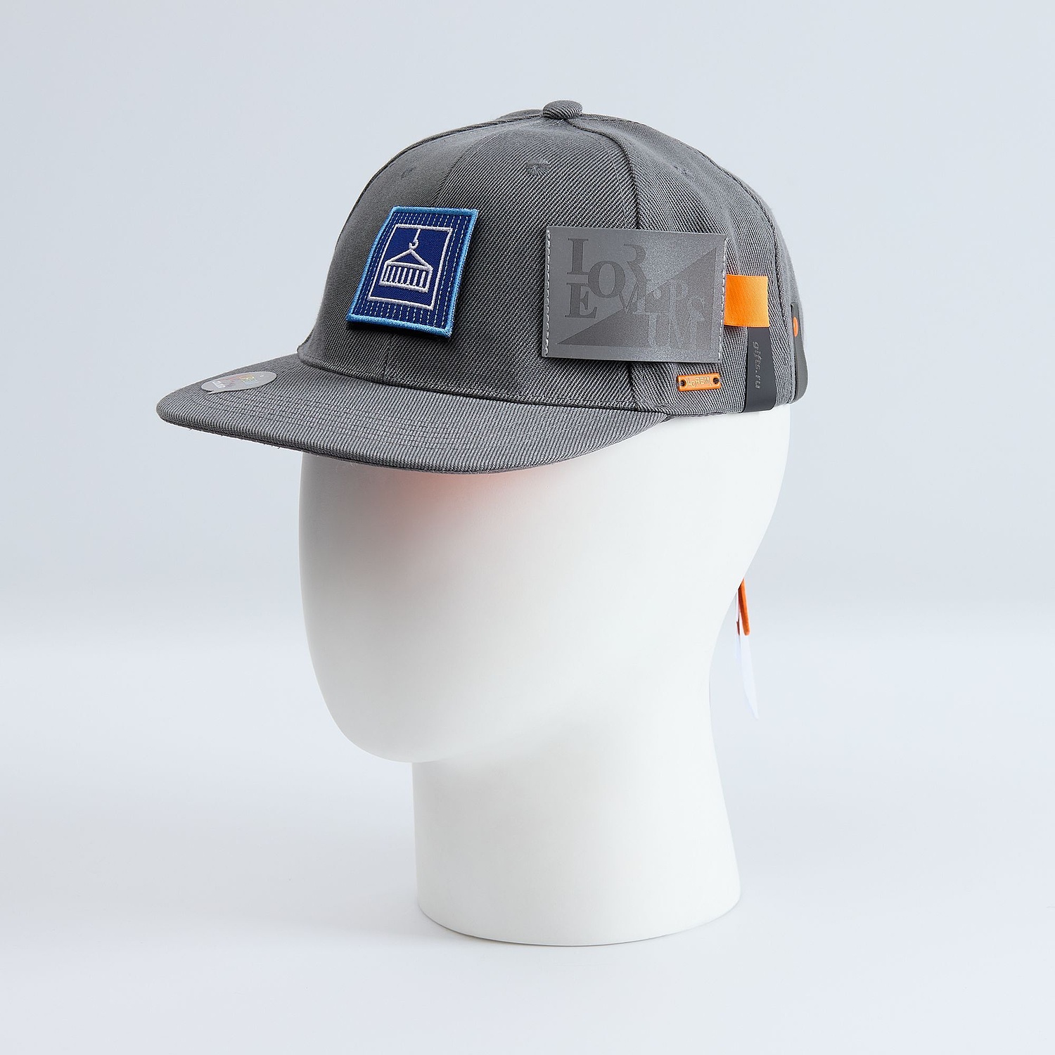 Бейсболка Snapback с прямым козырьком, черная с логотипом