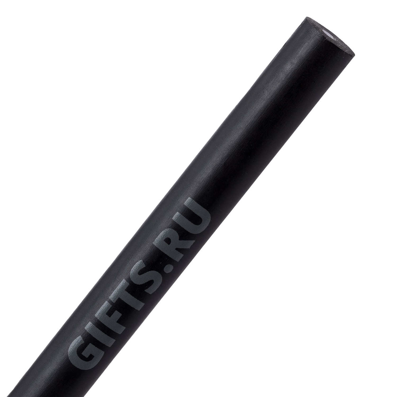 Карандаш простой Mini, черный с логотипом