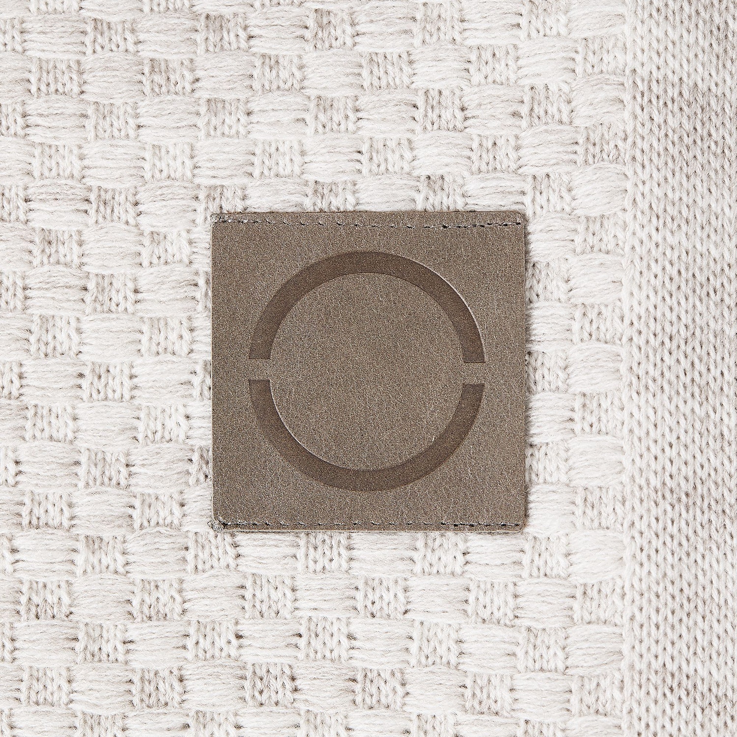 Лейбл кожаный Pasek, L, серый