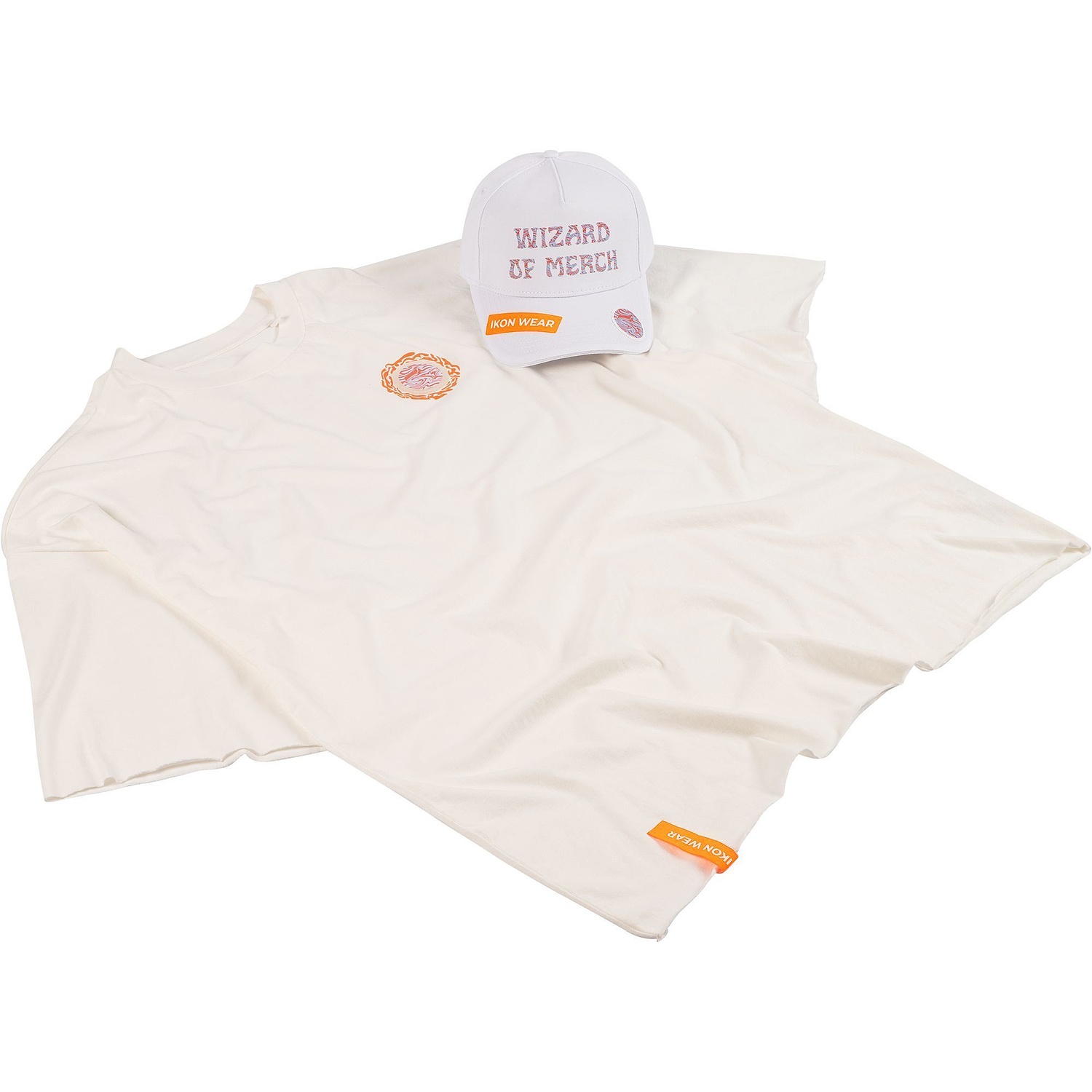 Футболка унисекс оверсайз T1, молочно-белая с логотипом